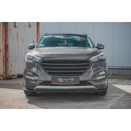 Накладка сплиттер на передний бампер на Hyundai Tucson III